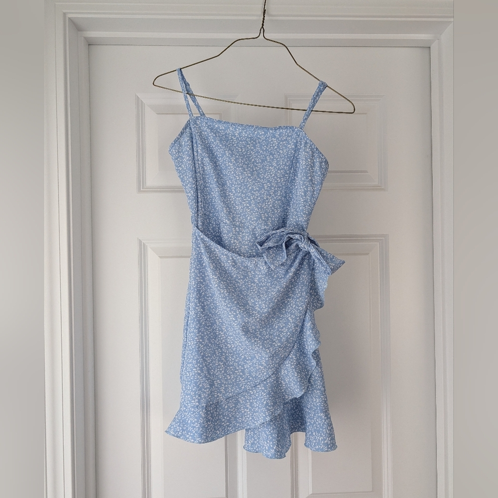 Blue Floral Girl's Dress
